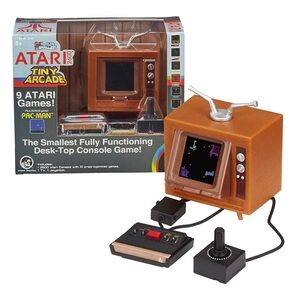 NIB Atari 2600 Tiny Arcade 10 Games on the Smallest Desk Top Console Playable